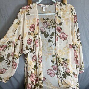 Motherhood Maternity Kimono With Flower Pattern, Size:S/M